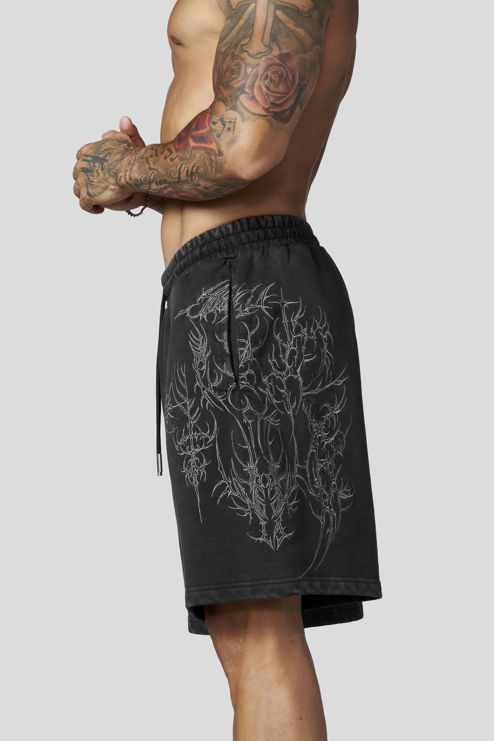 1093 - Cyberpunk Fleece Shorts - Image 4